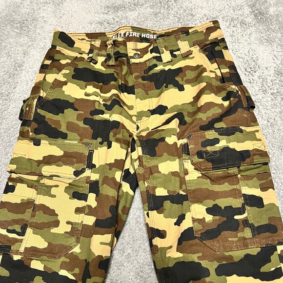 Duluth Trading Flex Fire Hose Cargo Pants 36 x30 Camo Relaxed Fit - Picture 2 of 11